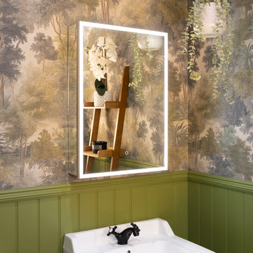Luma Single Door LED Recessed Bathroom Mirror Cabinet 500 x 700mm