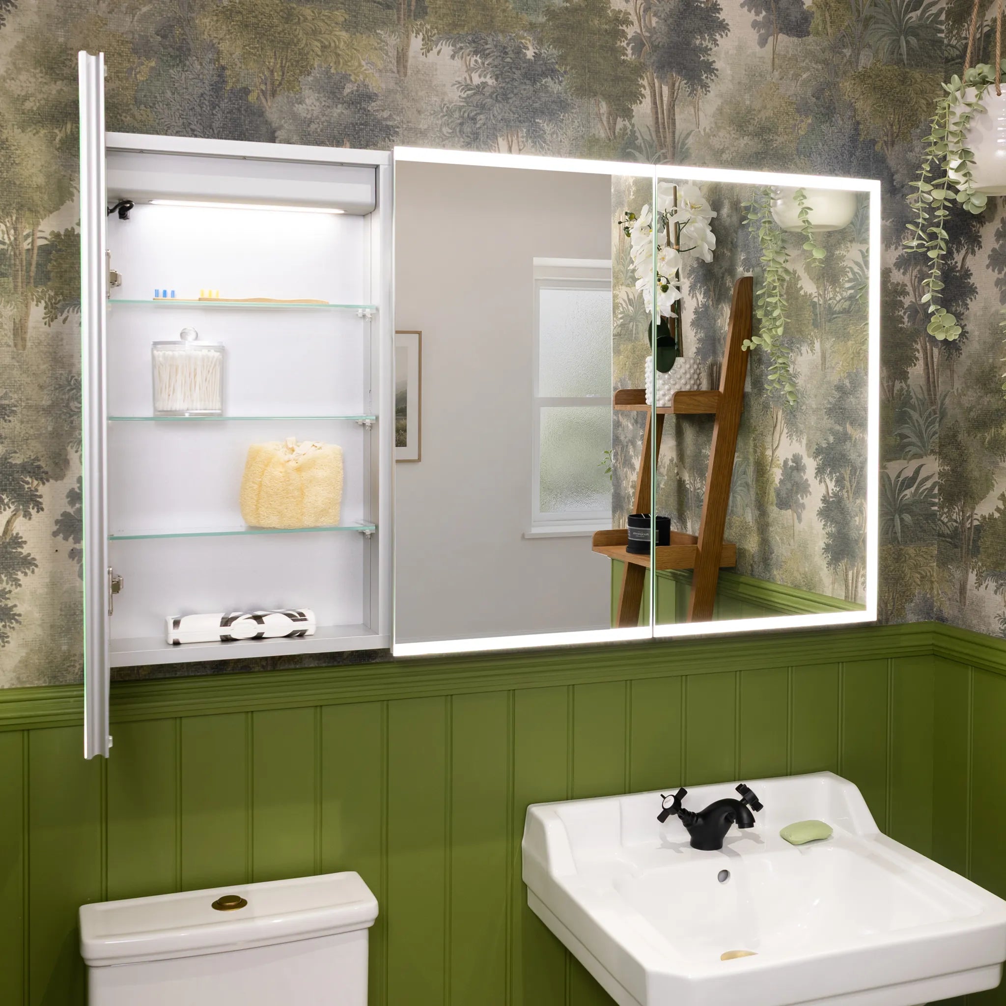 Luma Triple Door LED Recessed Bathroom Mirror Cabinet 1200 x 700mm