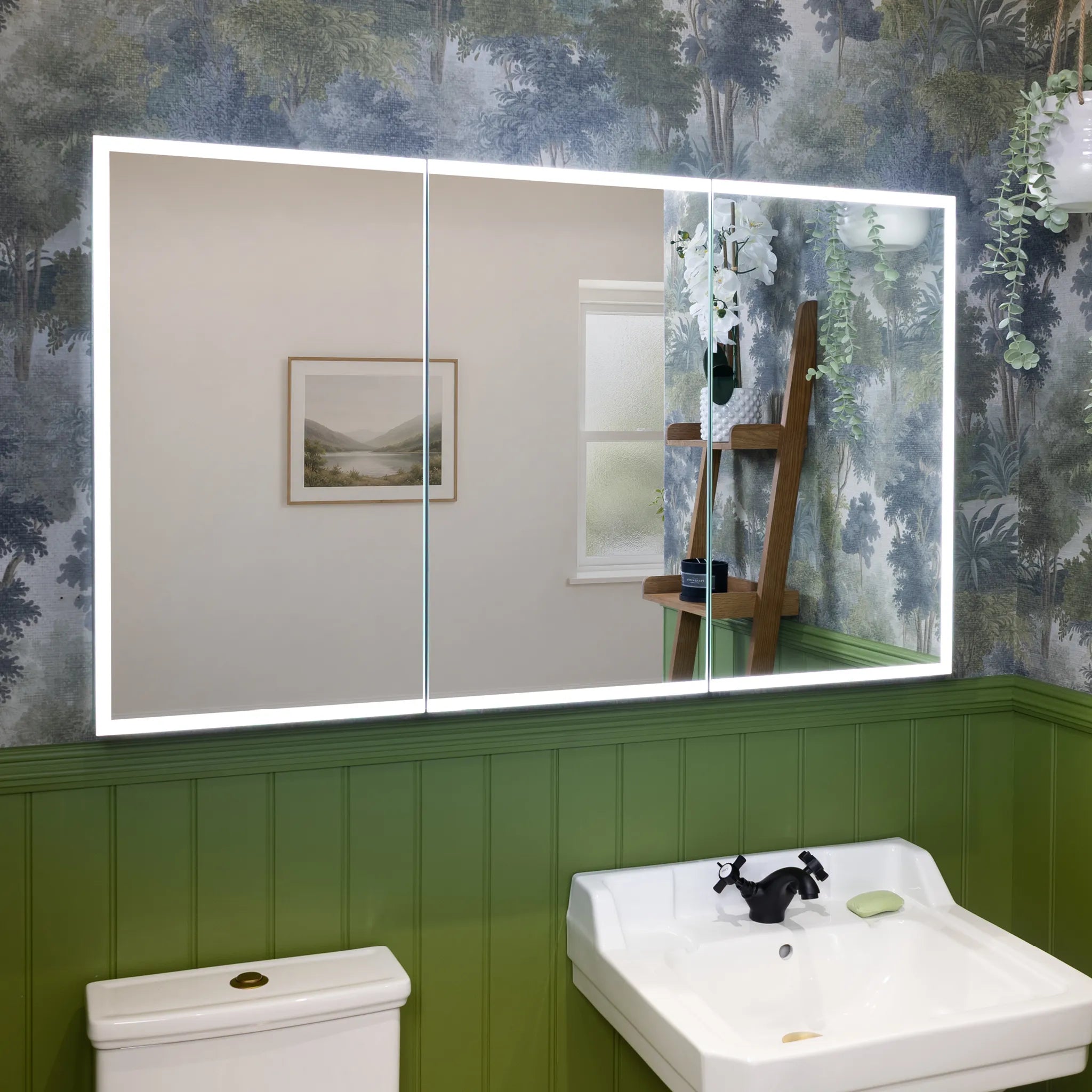 Luma Triple Door LED Recessed Bathroom Mirror Cabinet 1200 x 700mm