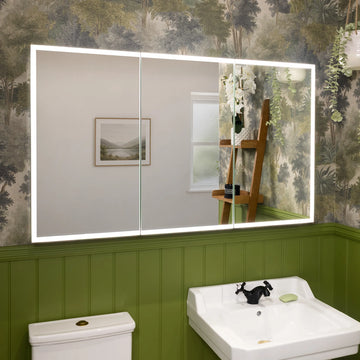 Luma Triple Door LED Recessed Bathroom Mirror Cabinet 1200 x 700mm