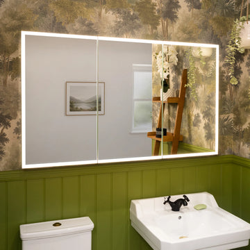Luma Triple Door LED Recessed Bathroom Mirror Cabinet 1200 x 700mm