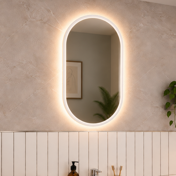 Cypress Pill Battery LED Bathroom Mirror 600 x 400mm