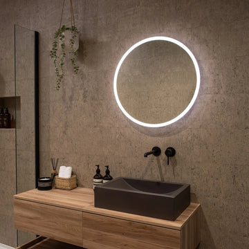 Verve Round Lithium-Ion Battery LED Mirror #size_600mm