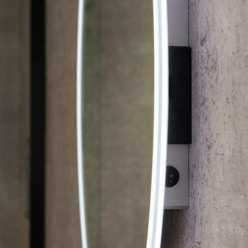 Verve Oval Rechargeable Battery LED Mirror