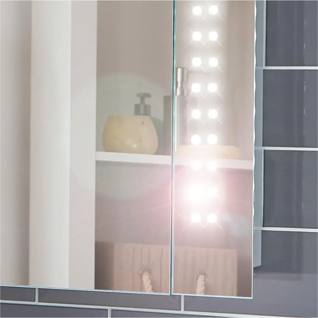 Rowan Battery LED Cabinet Battery Operated Bathroom Cabinet