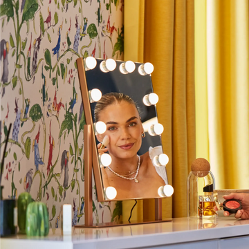 Roxy Hollywood Mirror with LED Lights #colour_champagne