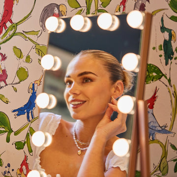 Roxy Hollywood Mirror with LED Lights #colour_champagne