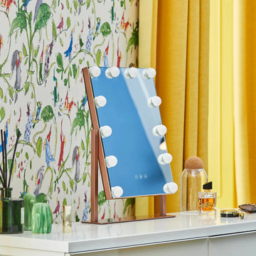 Roxy Hollywood Mirror with LED Lights #colour_rose-gold