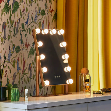 Roxy Hollywood Mirror with LED Lights #colour_rose-gold