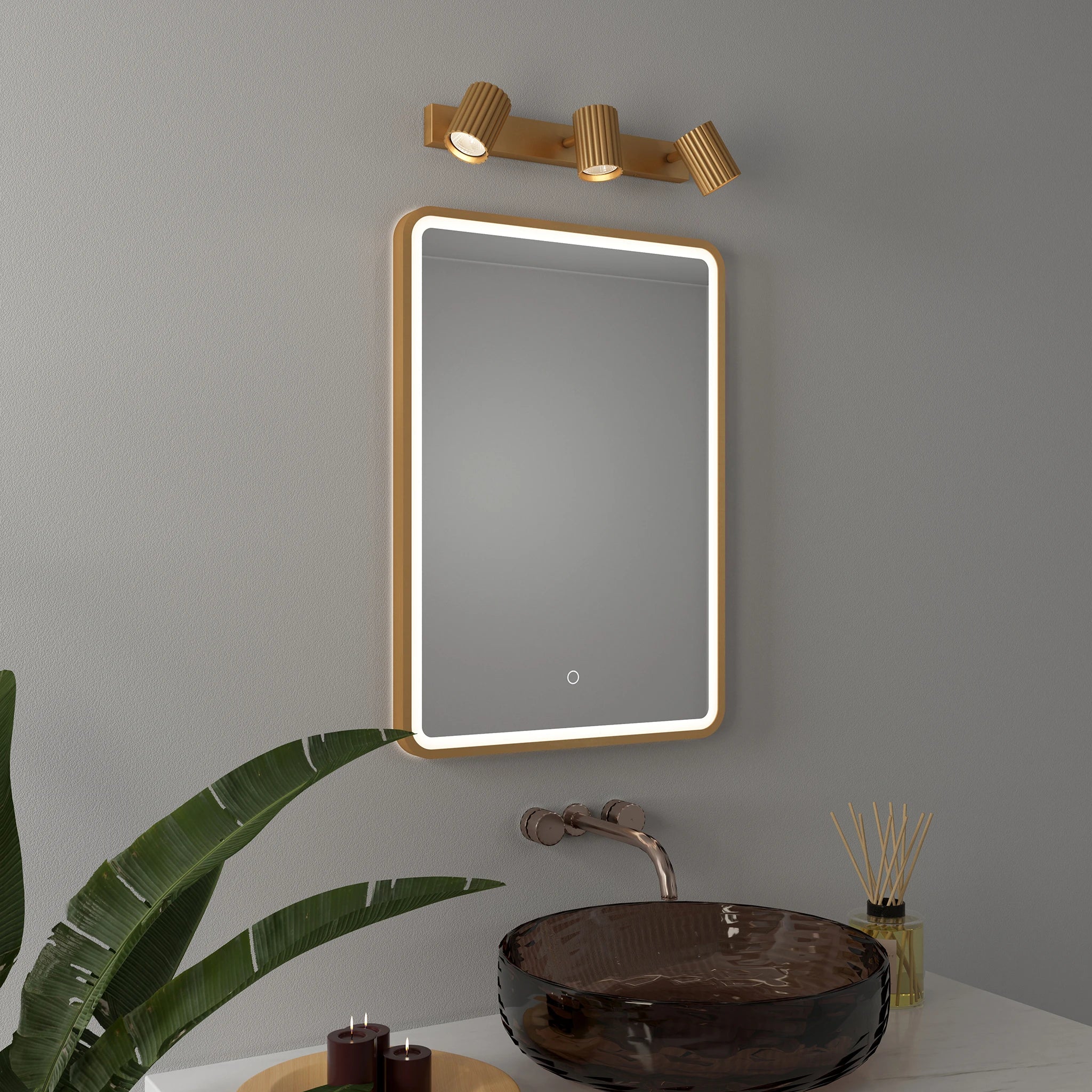 Hila Trio Ceiling Light #colour_brass