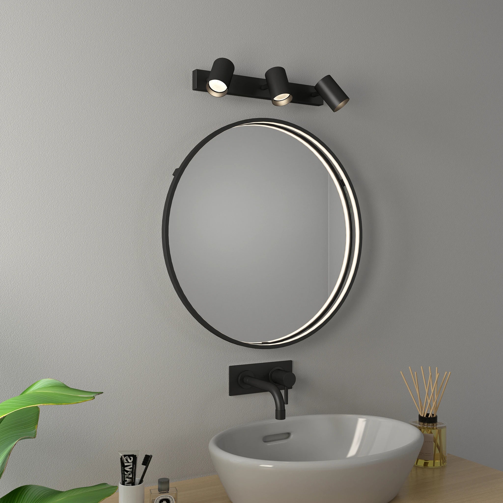 Odell Trio Ceiling Light #colour_black