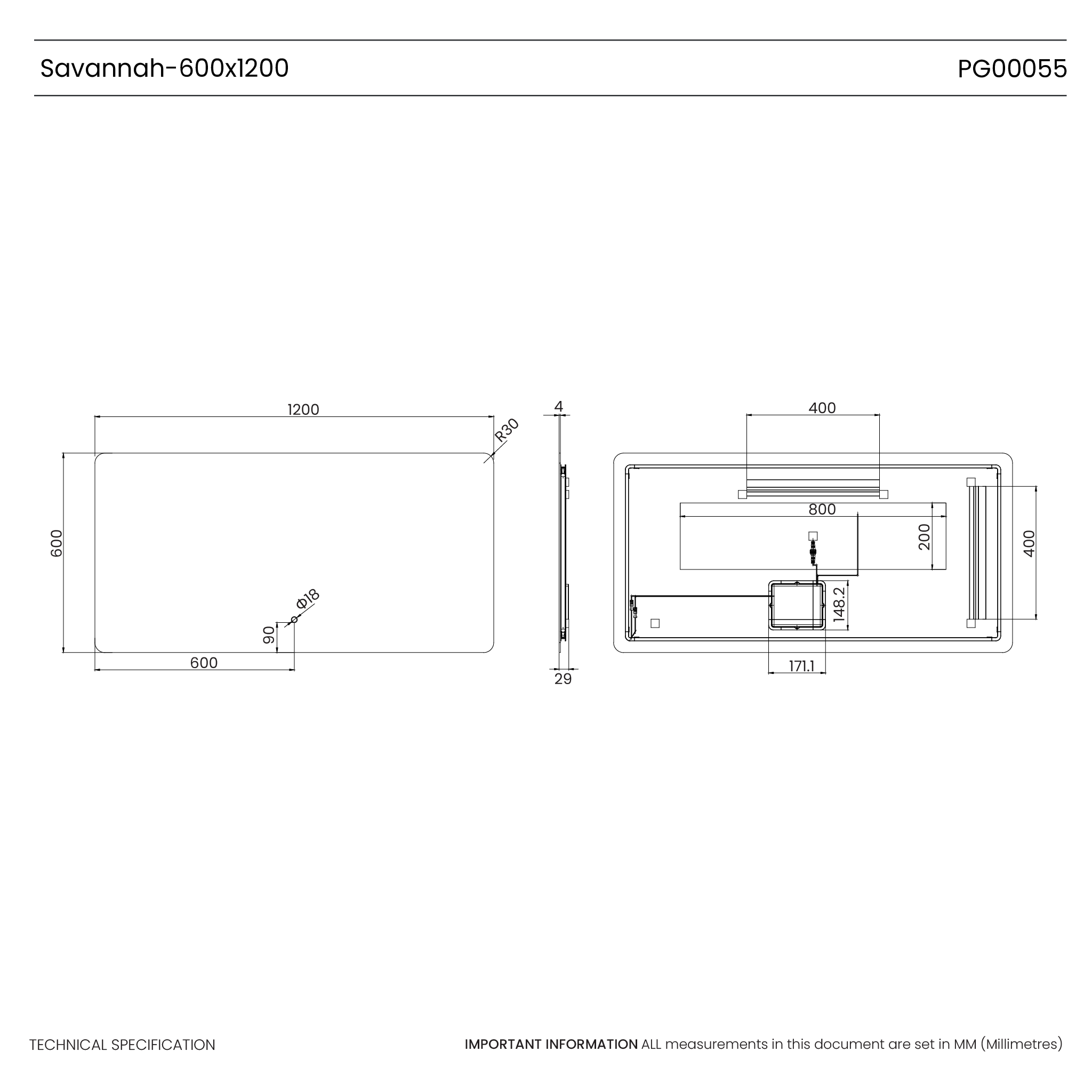 Savannah Curve Backlit LED Bathroom Mirror #size_1200mm-x-600mm