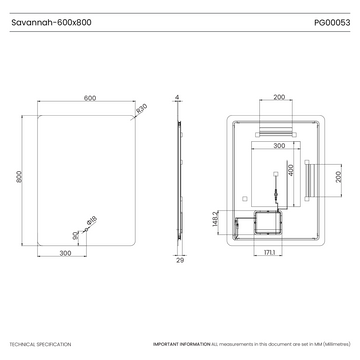 Savannah Curve Backlit LED Bathroom Mirror #size_600mm-x-800mm