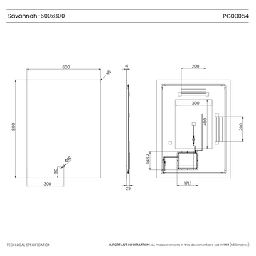 Savannah Backlit LED Bathroom Mirror #size_600mm-x-800mm