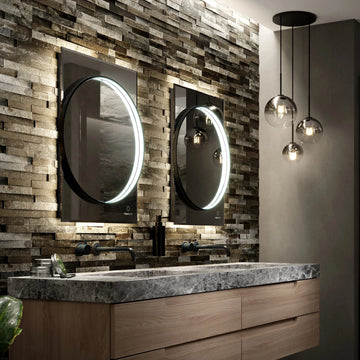 Sky Dual LED Bathroom Mirror #colour_black