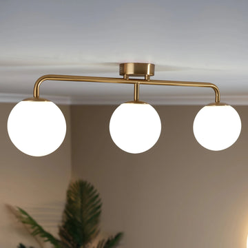 Solara Trio Ceiling Light #colour_brass
