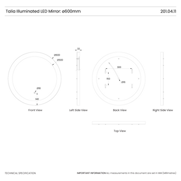 Talia Backlit LED Bathroom Mirror #colour_black-and-silver