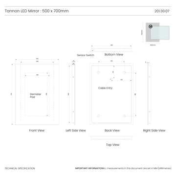 Tannon LED Bathroom Mirror