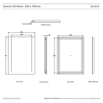 Tannon LED Bathroom Mirror