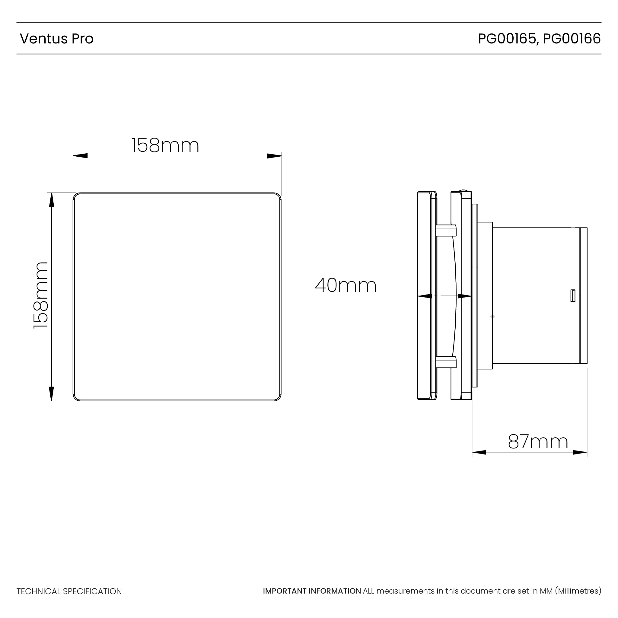 Ventus Axial Bathroom Extractor Fan 100mm (4") White