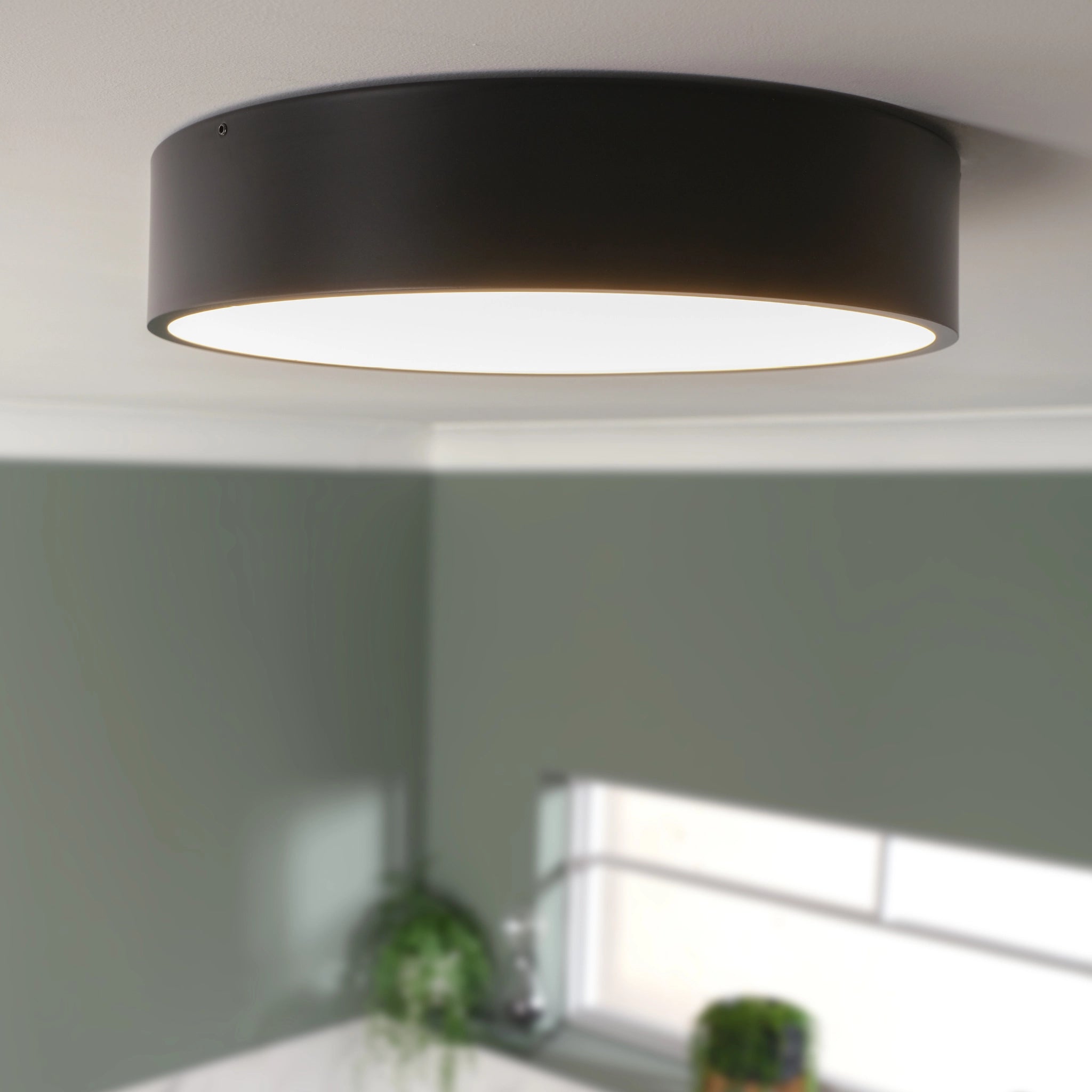 Zenith Round Ceiling Light #colour_black