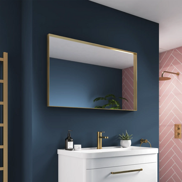 Eva Deep Frame Mirror #colour_brass